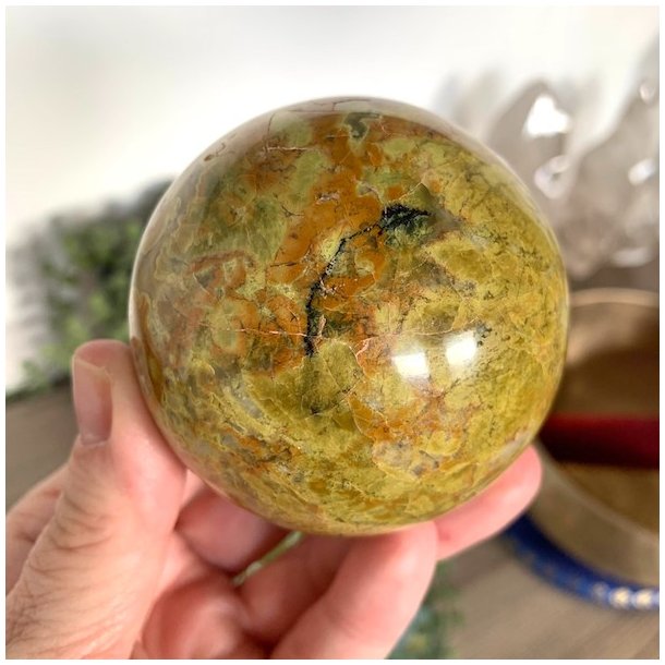 Kugle i grn opal UNIKA | Ml 7 cm