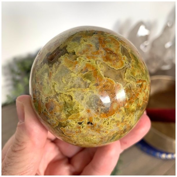 Kugle i grn opal UNIKA | Ml 7 cm