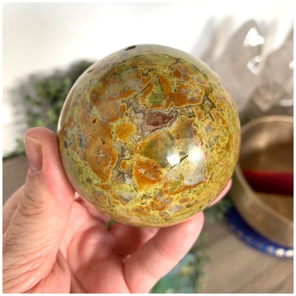 Kugle i grn opal UNIKA | Ml 7 cm