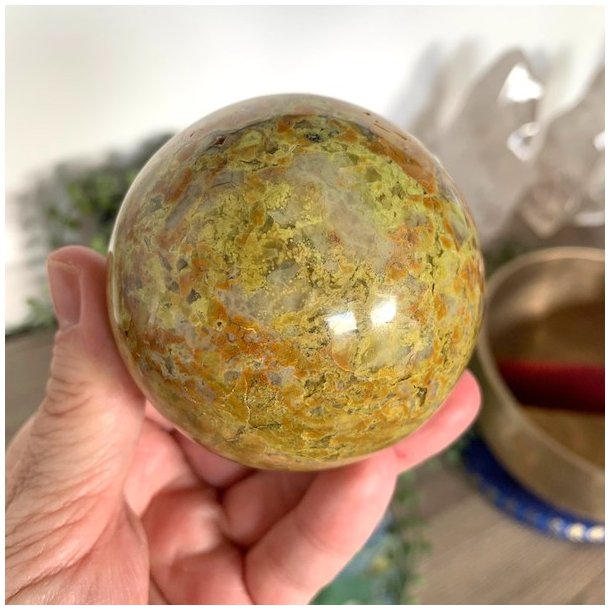 Kugle i grn opal UNIKA | Ml 7 cm