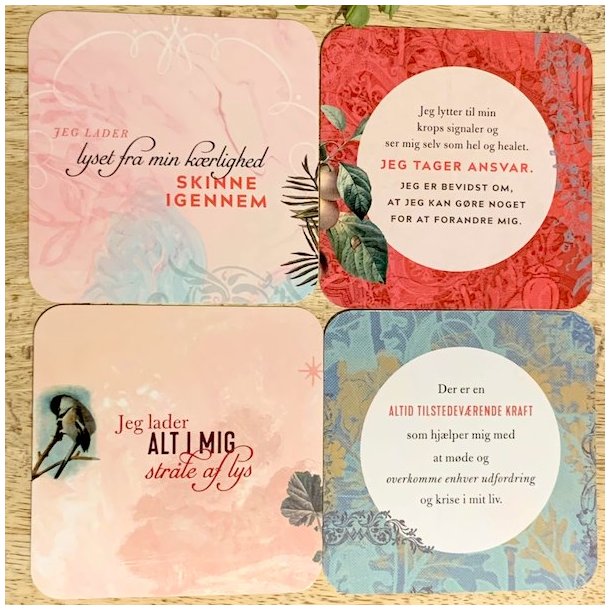 Louise Hay - tanker fra hjertet bekrftelseskort p Dansk