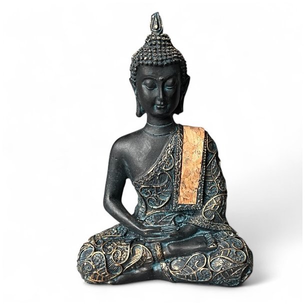 Thai Buddha Statue i Antik-look | Ml 14 x 9 x 5 cm