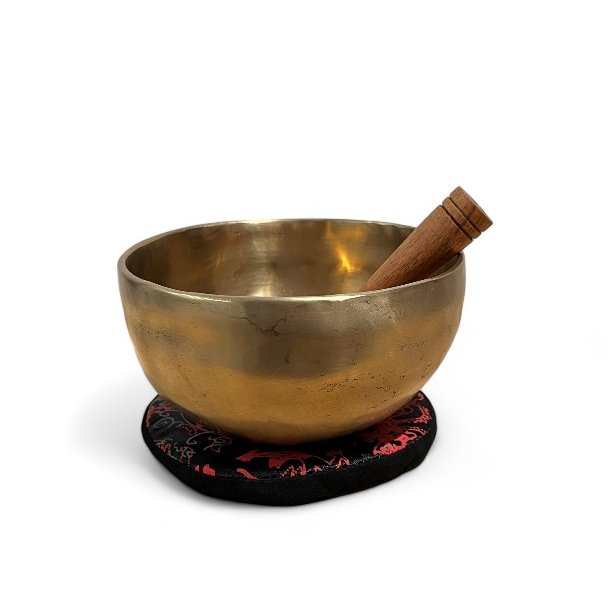 Hndlavet Tibetansk Klangskls St  Unik Klang, Design og Harmoni, 11 x 5,5 cm 