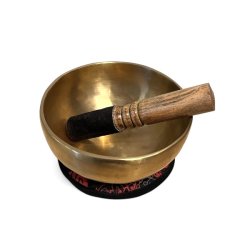 Hndlavet Tibetansk Klangskls St  Unik Klang, Design og Harmoni, 15 x 7 cm 