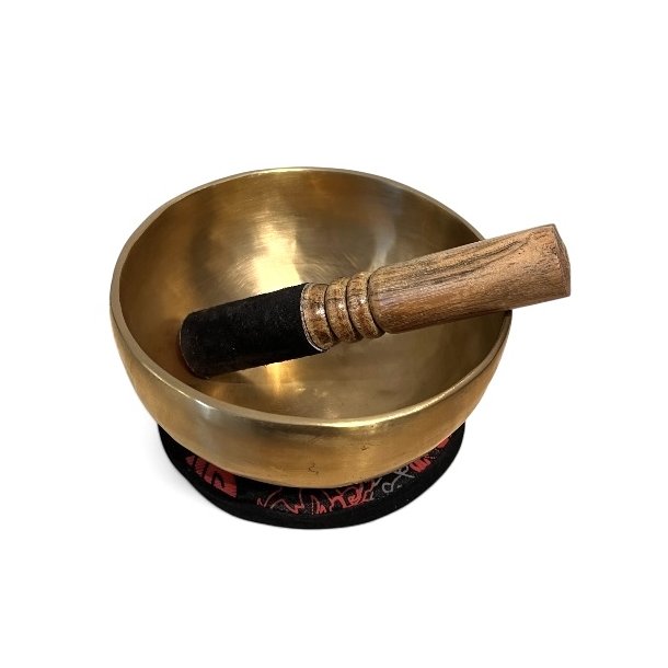 Hndlavet Tibetansk Klangskls St  Unik Klang, Design og Harmoni, 15 x 7 cm 