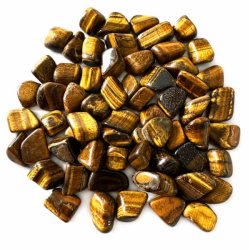 Tiger�je lommesten i �gte poleret tiger�je 2,5&ndash;3 cm