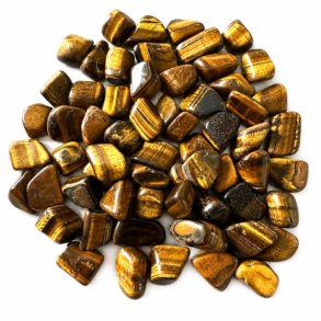 Tiger�je lommesten i �gte poleret tiger�je 2,5&ndash;3 cm