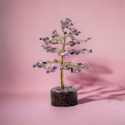 Krystaltr | Ametyst p base af neemtr | Ml ca. 18 - 19 cm udslet