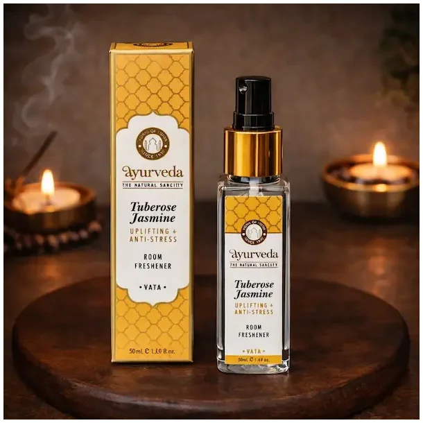 Ayurveda Tuberose Jasmine smudgespray /rumspray � r�gfri opl�ftende stressfri energirens 