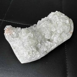 Apophyllit med Stilbit p� Chalcedon 674 g - Unika Krystal fra Indien