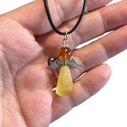 Engelvedhng i gte Baltisk Rav - 7 | Ml 3,5 x 2,5 cm