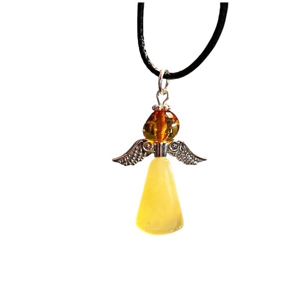 Engelvedhng i gte Baltisk Rav - 7 | Ml 3,5 x 2,5 cm