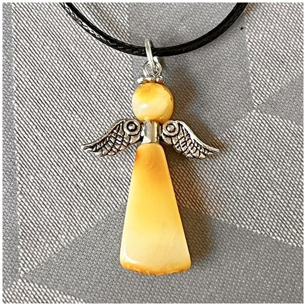 H�ndlavet One of a Kind Engelvedh�ng i �gte Baltisk Rav - 4