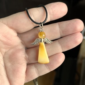 H�ndlavet One of a Kind Engelvedh�ng i �gte Baltisk Rav - 4