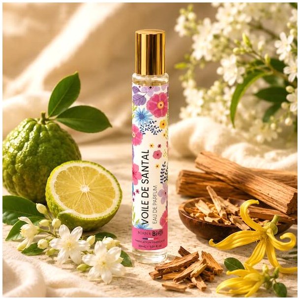 Voile de Santal eau de parfum med bergamot, jasmin, ylang-ylang og sandeltr� i elegant naturligt parfumemilj�