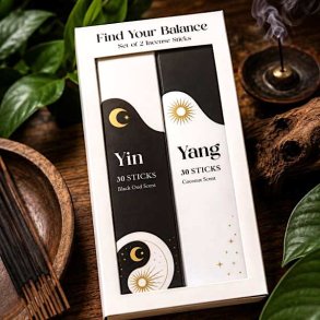 Yin Yang r�gelsespinde med Black Oud og Coconut i gave�ske