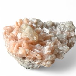 Smuk Zeolitklynge med Rosa og Grn Stilbit  11,5 x 8,5 x 4,2 cm, 315 g