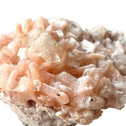 Smuk Zeolitklynge med Rosa og Grn Stilbit  11,5 x 8,5 x 4,2 cm, 315 g